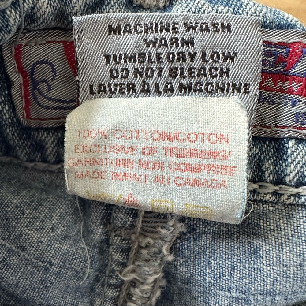 90s Y2K SILVER Vintage Denim Capris - Picture 12 of 13